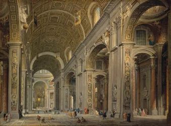 Innenraum der Basilika St. Peter in Rom, 1750er
