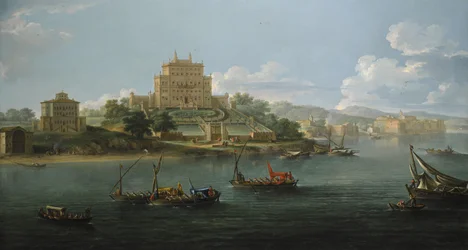 Ansicht der Villa Costaguti und der Villa Pamphilj zwischen Anzio und Nettuno