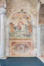 Fresko aus der frühmittelalterlichen Kirche San Salvatore, Santa Giulia Museumskomplex, Brescia