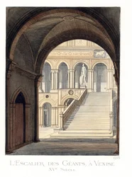 Die Treppe der Giganten im Dogenpalast, Venedig