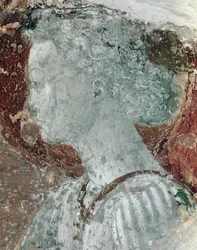 Szenen des klösterlichen Lebens: Kopf eines Engels, Detail