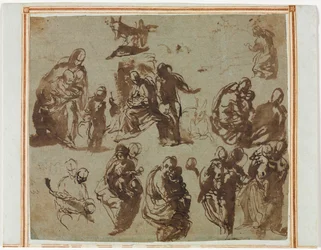 Verschiedene Skizzen der Madonna und des Kindes (recto)