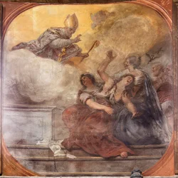Fresken, die das Leben des Heiligen Cataldo darstellen