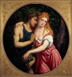 Daphnis und Chloe. Mythologische Darstellung eines Paares