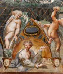 Paola Gonzaga als Göttin Ceres, aus dem Raum von Diana und Aktäon (Detail)