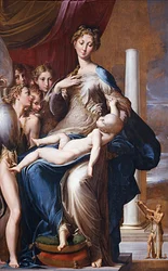 Madonna und Kind mit Engeln, Madonna mit dem langen Hals, zwischen 1534 und 1540