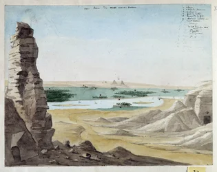 Ansicht vom Berg Kattan. Ägypten. 1818