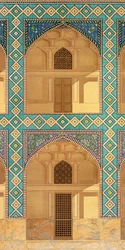 Detail der Arkaden im Hof der Medrese-i-Shah-Hussein, Isfahan