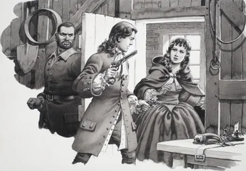 Mädchen im grauen Umhang