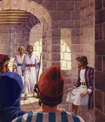 Die zwei Boten Gottes besuchen Sodom