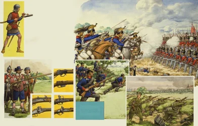 Unidentifizierte militärische Szene