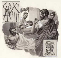 Galen der Arzt riskiert sein Leben, indem er einem römischen Kaiser sagt, dass er zu viel gegessen hat