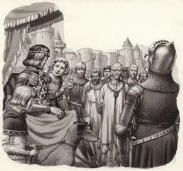 Sechs tapfere Bürger von Calais kurz vor der Hinrichtung