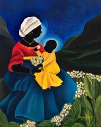 Madonna und Kind mit Gänseblümchen