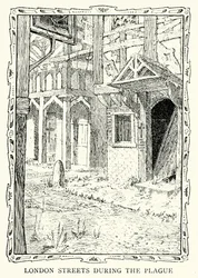 Straßen von London während der Großen Pest