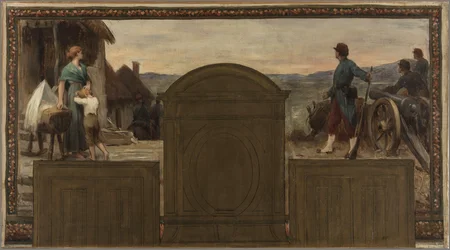 Skizze für das Rathaus von Saint-Maur-des-Fossés: Maternité et Patrie - La défense de la Patrie, 1883