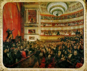 Die Pariser Erstaufführung der Oper Ernani von Verdi, Text nach dem Roman von Victor Hugo