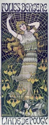 Plakatwerbung für Liane de Pougy in den Folies-Bergère, Paris, Ende des 19. Jahrhunderts