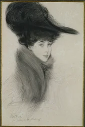 Consuelo Vanderbilt (1877-1964) Herzogin von Marlborough, ca. 1901 (Radierung)