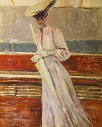 Madame Helleu auf der Yacht Etoile, ca. 1902