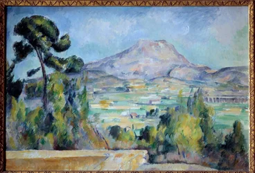 Der Berg Sainte-Victoire. Gemälde von Paul Cézanne (1839-1906) 1887-1890 Paris, Musée d