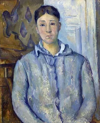 Porträt von Madame Cézanne in Blau