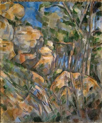 Felsen bei den Grotten über Chateau-Noir