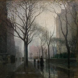 Der Platz nach dem Regen