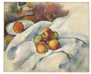 Äpfel auf einem Tuch, ca. 1885