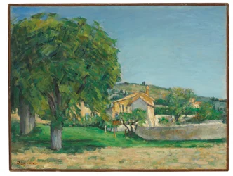 Kastanienbäume und Bauernhof in Jas de Bouffan, ca. 1876