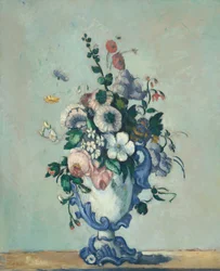 Blumen in einer Rokokovase