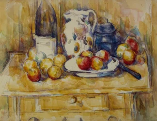 Stillleben: Äpfel auf einem Sideboard