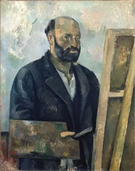 Porträt des Künstlers mit Palette, um 1890