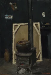 Der Ofen im Atelier, ca. 1865