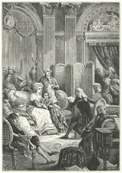 Ein Salon zu Beginn der Herrschaft von Ludwig XVI. von Frankreich