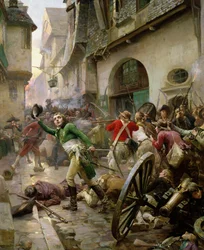 Henri de La Rochejaquelein (1772-94) in der Schlacht von Cholet, 17. Oktober 1793