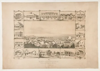 Ansicht von Honolulu, von der katholischen Kirche (Nr. 3)