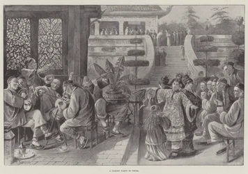 Eine Gartenparty in China