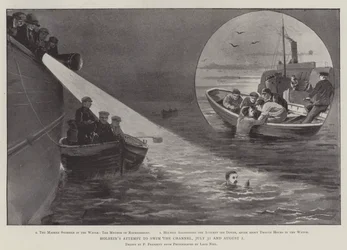 Holbeins Versuch, den Kanal zu schwimmen, 31. Juli und 1. August