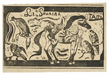 Ein Pferd und Vögel, Kopfstück für Le sourire