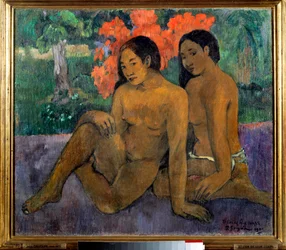 Und das Gold ihrer Körper. Zwei Tahitianerinnen posieren nackt