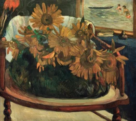 Sonnenblumen in einem Sessel I
