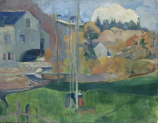 Landschaft in der Bretagne. Die David-Mühle