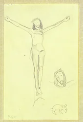 Studie für Der gelbe Christus, 1889