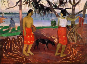 Tahiti: I Raro Te Oviri (Unter dem Pandanus), Paul Gauguin (1891)