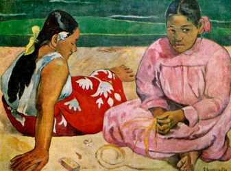 Tahitianische Frauen am Strand, 1891 1939.