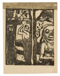 Frau beim Obstpflücken und Oviri