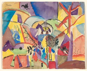 Komposition mit Pferden