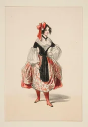 BACHELETTE. Berret (sic) aus Satin.