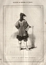 Histoire du Costume en France: Leute im Gefolge eines Herrn